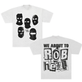 White ROB HELL Drop Shoulder Tee