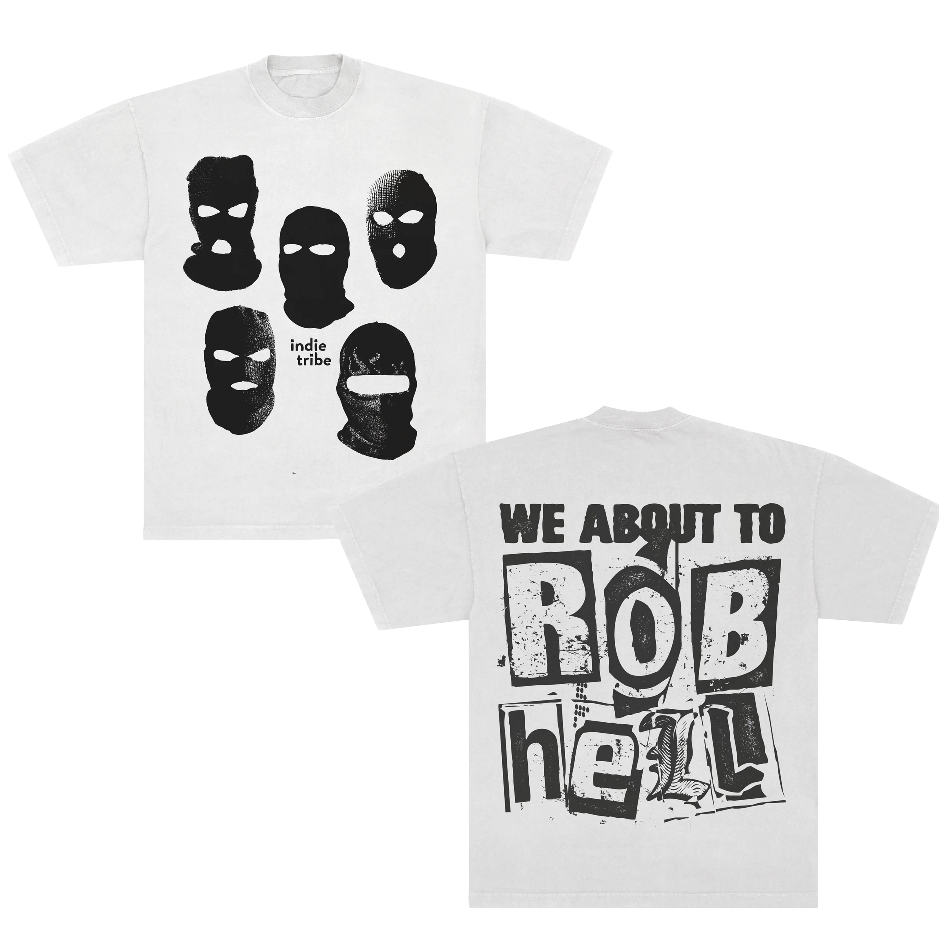 (RESTOCK) White ROB HELL Drop Shoulder Tee